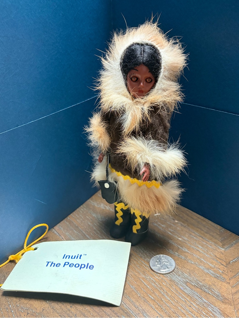 Vintage 1988 Carlson Dolls Inuit The People Arctic Eskimo Doll Original Tag